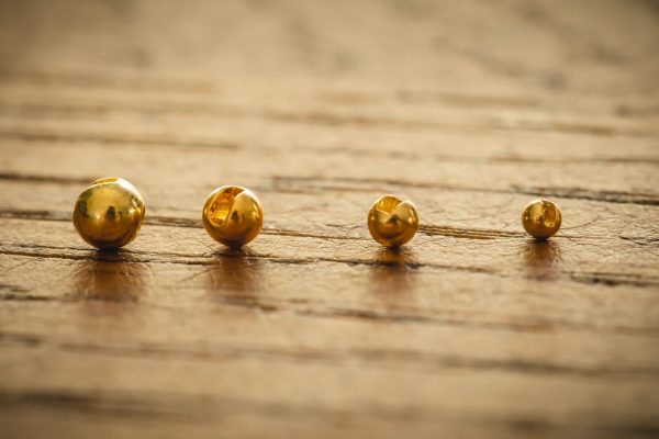 Gold slotted tungsten beads
